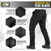 M-Tac - Taktické kalhoty Aggressor Gen.II Flex - Ripstop - černé - 20058002