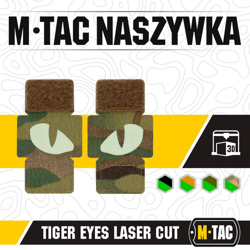 M-Tac - Laserem řezané nášivky Tygří oči - pár - MultiCam - 51140008