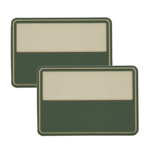 Helikon - PVC nášivka - Polská vlajka - béžová - 2ks