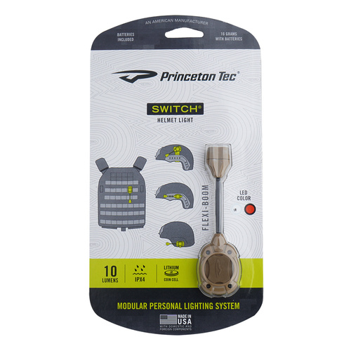 Princeton Tec - SWITCH MPLS IR čelová svítilna - 10lm - Tan - MPLS-II-IR/RD-TAN