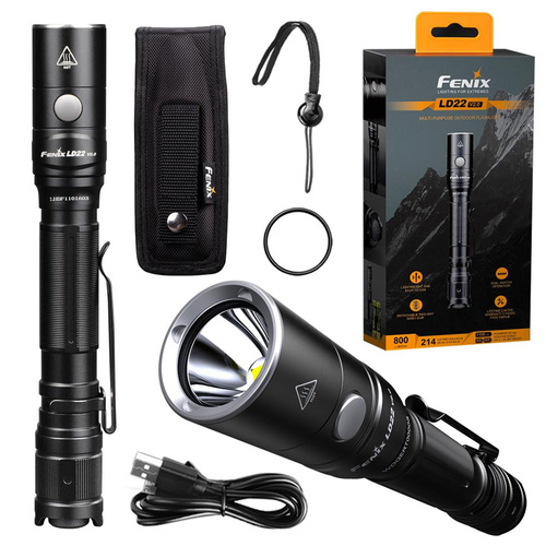Fenix - LED svítilna LD22 V2.0 s baterií 1600 mAh - 800 lumenů - LD22 V2.0