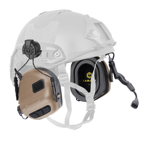 Earmor - Komunikační náhlavní souprava M32H PLUS pro přilby - držák ARC - Coyote - M32H-TN/ARC (PLUS)