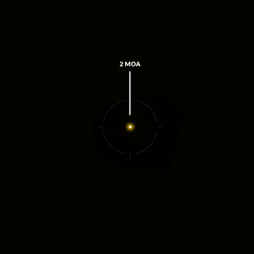 Holosun - Uzavřený kolimátor ARO EVO - Solární panel - Gold Dot 2 MOA - Černá - ARO-EVO-GD2
