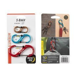 Nite Ize - S-Biner® SlideLock® Aluminum Combo - 3 ks - Assorted - LSBA234-A2-R6