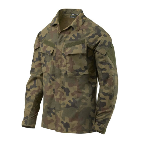 Helikon - Vojenská mikina Raid - Ripstop - 8 kapes - Wz. 93 PL Woodland - BL-RAD-SP-04