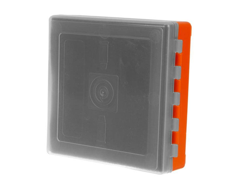 Megaline - přepravní box - 11x11x3,5 cm - oranžovo-průhledný - 607/0001OT