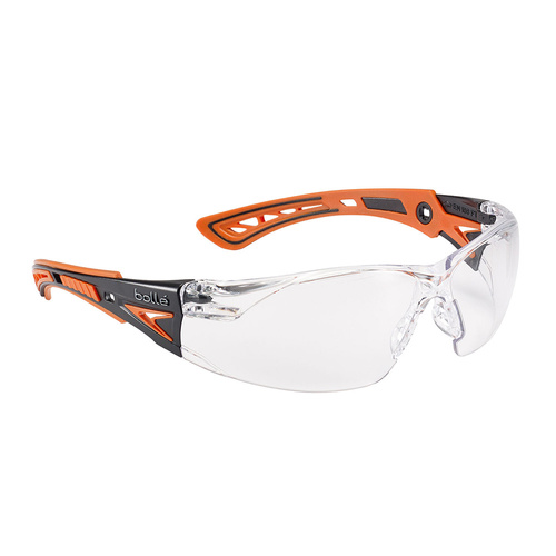 Bolle Safety - Ochranné brýle Rush+ - průhledný zorník - oranžová - RUSHPPSIO