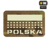 M-Tac - Nášivka s vlajkou a nápisem Polsko - Laserem řezaná - pixely/obdélník - Multicam / Fluo - 51007208