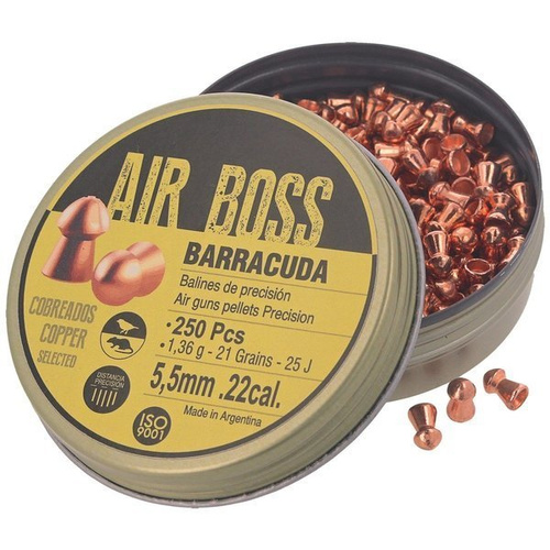 Apolo - Air Boss Barracuda Copper Airgun Pellets - .22 / 5,5 mm - 250 ks - E 30001.G2