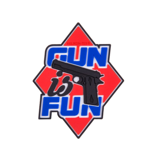 Helikon - PVC nášivka - Gun is Fun - červená - OD-GIF-RB-25