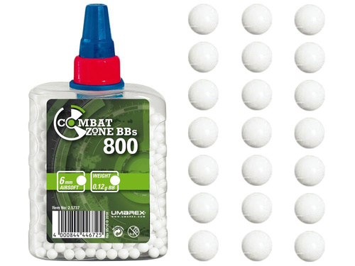 Umarex - Airsoftové kuličky Combat Zone - 0,12 g - 800 ks - bílé - 2.5737
