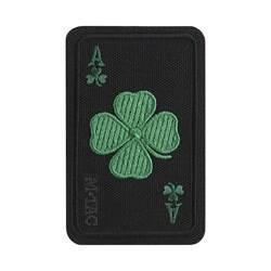 M-Tac - nášivka Lucky Card - Cordura 500D - Clover - černá - 51391002