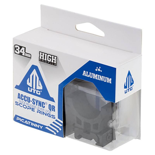 Leapers - Dvoudílný držák AccuSync 34/22 - 34 mm - vysoký - černý - AQR420