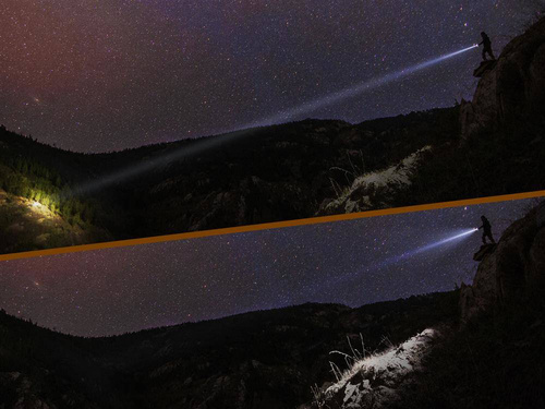 Fenix - TK30 dobíjecí laserová svítilna - 5000 mAh - 500 lumenů