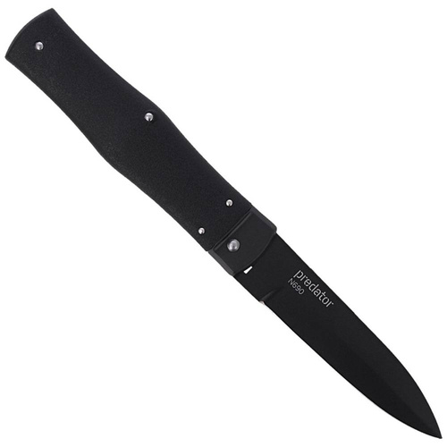 Mikov - Automatický nůž Predator Blackout - N690 - černý - 241-BH-1/BKP