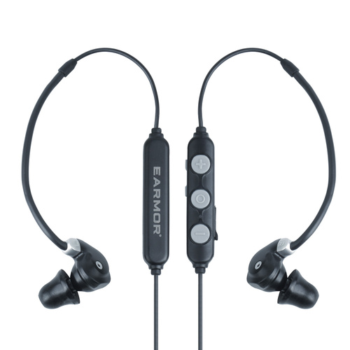 Earmor - Aktivní chrániče sluchu M200T - NRR 26 dB - Bluetooth 5.4 - černá - M200T-GY