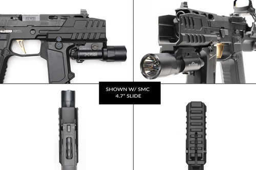 Strike Industries - Štít proti výbuchu Hyper pro pistole SMC Alfa/Bravo - Černý - SI-SMC-BS-S
