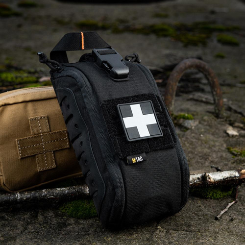 M-Tac - Medic Cross Square 3D PVC nášivka - černá / šedá - 51124211