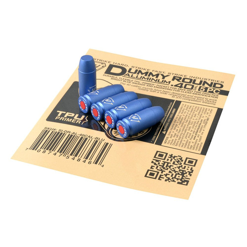 Strike Industries - Sada hliníkových nábojů .40 S&amp;W - 5ks - SI-DR-AL-40CAL-BLU