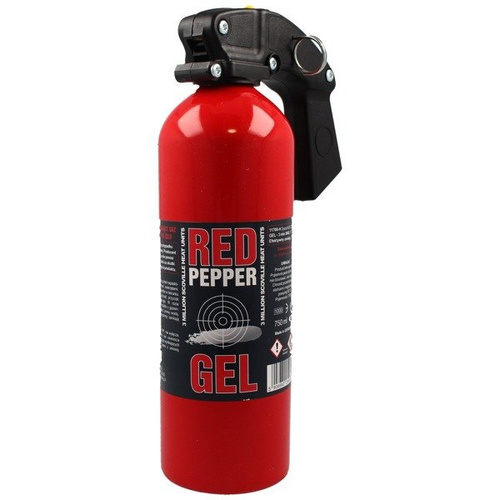 Grafitově červený pepřový sprej - gel - HJF - 750 ml - červený - 11700-H-RED
