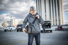 Helikon - Urban Tactical Hoodie® - celorozepínací - polyester - Black / Grey melange - BL-UHF-PO-M1
