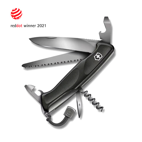 Victorinox - Multifunkční kapesní nůž Ranger 55 - 10 funkcí - Onyx Black - 0.9563.C31P