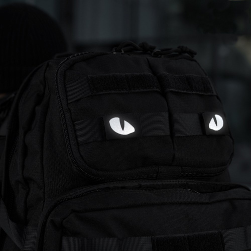 M-Tac - nášivka Tygří oči - 500D Cordura - laserový výsek - reflexní - černá - 51140299