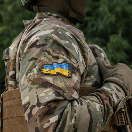 M-Tac - nášivka s vlajkou Ukrajiny - výšivka - Cordura 500D - levá - zelená Ranger - 51298023