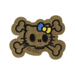 M-Tac - Kitty Contour Patch - výšivka - žlutá a modrá mašle - Coyote - 51386205