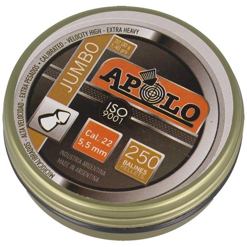 Apolo - Kuličky pro vzduchovky Jumbo Extra Heavy - .22 / 5,5 mm - 250 ks - E19921