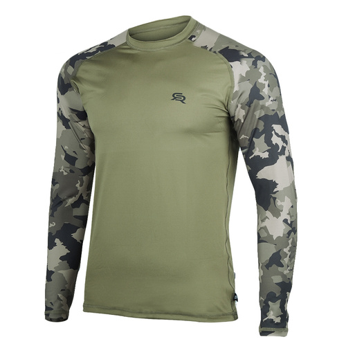 Rough Radical - Termo tričko s dlouhým rukávem Furious Army - Khaki / Moro