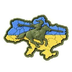M-Tac - Kozácká nášivka Ukrajina - PVC 3D - Koňský náboj - žlutá/modrá - 51349000