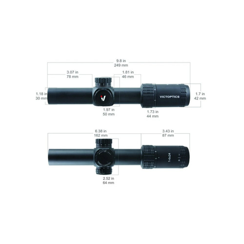 Victoptics - Puškohled S6 1-6x24 - 30 mm - SFP - hnědý - OPSL23