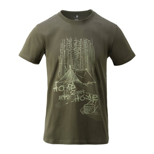 Helikon - Tričko Home Sweet Home - Bavlna - Taiga Green - TS-HSH-CO-09