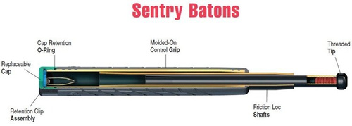 ASP - Teleskopický obušek S16 Sentry Friction Loc 16'' Santopren - 52200