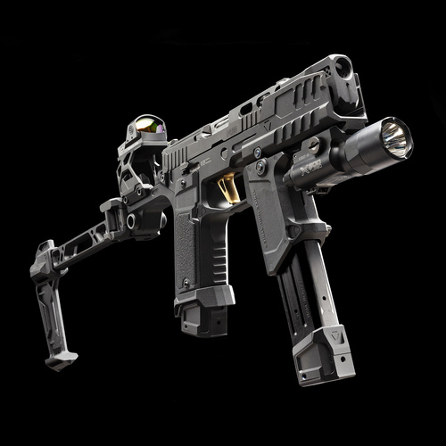 Strike Industries - Štít proti výbuchu Hyper pro pistole SMC Alfa/Bravo - Černý - SI-SMC-BS-S