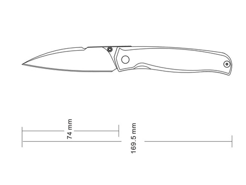 Ruike - Zavírací nůž P661-B - černý - 340-046