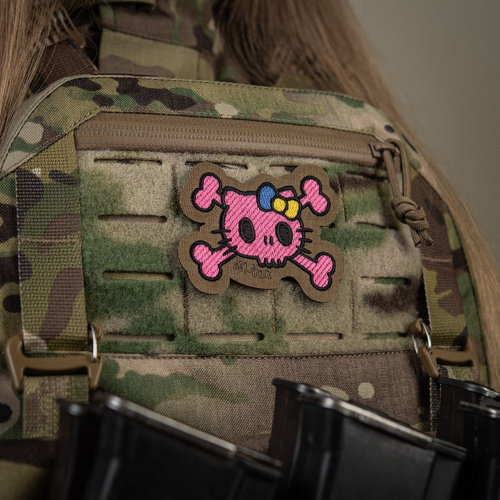 M-Tac - Kitty Pink Patch - výšivka - žlutá a modrá mašle - Coyote - 51393005