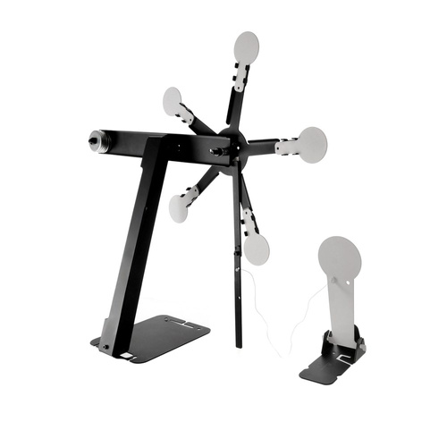 RazorGun - Větrný terč Texas Star s popperem - kovový - černý - B-1055YK