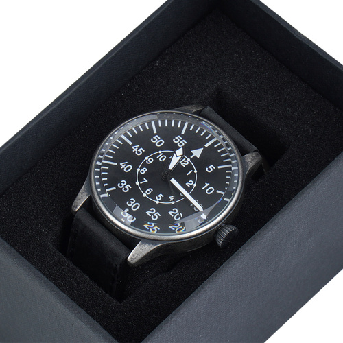 Mil-Tec - Retro pilotní hodinky - černé - 15772000