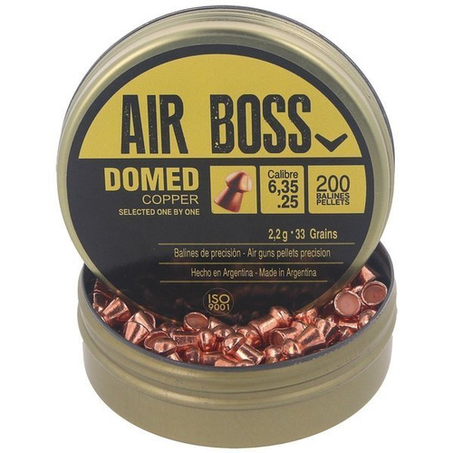 Apolo - Air Boss měděné kuličky s klenutým povrchem - .25 / 6,35 mm - 200 ks - E30200