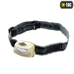 M-Tac - Čelová svítilna LED 4+1 - 18 lm - AAA - Khaki - MTC-HL-022-KH