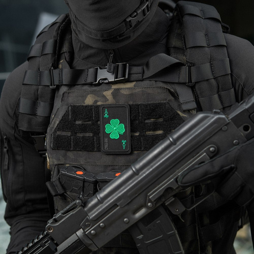 M-Tac - nášivka Lucky Card - Cordura 500D - Clover - černá - 51391002