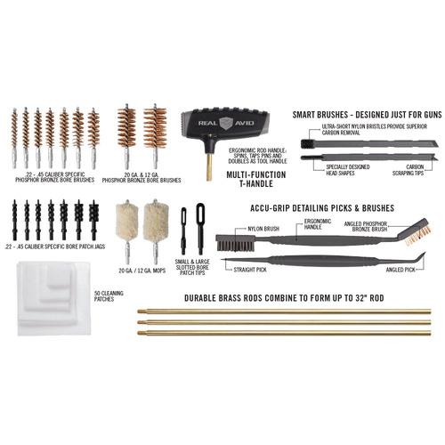 Real Avid - Servisní rohož Master Cleaning Station Universal se sadou nástrojů - 43x16" - černá - AVMCS-U
