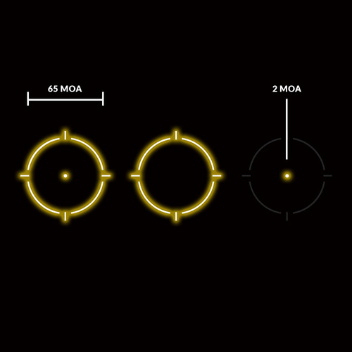 Holosun - HE512C-GD Gold Dot Switchable Multi Reticle Enclosed Reflex Sight - Solární panel