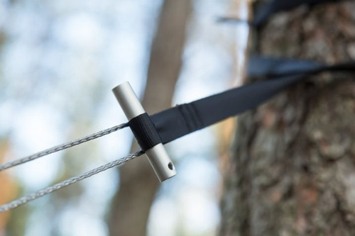 Lesovik - Lehká turistická houpací síť SUL se zavěšením SMUK UL - Forest Green