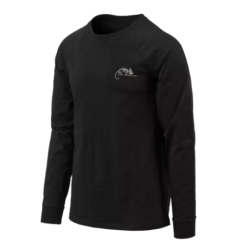 Helikon - Tričko s dlouhým rukávem Helikon-Tex Logo - černé - TS-HLT-CO-01