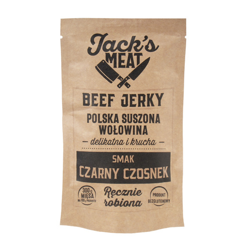 Jack's MEAT - Sušené hovězí maso - Černý česnek - 98 kcal - 30 g