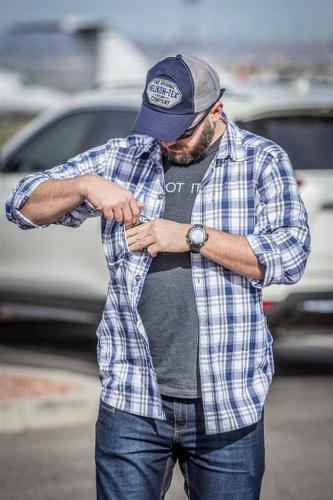 Helikon - Košile TRIP Nylon Blend - Indigo Plaid - KO-TRI-NB-P8