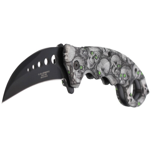 Herbertz Solingen - Zavírací nůž Karambit Skulls Design - AISI 420 - 572413